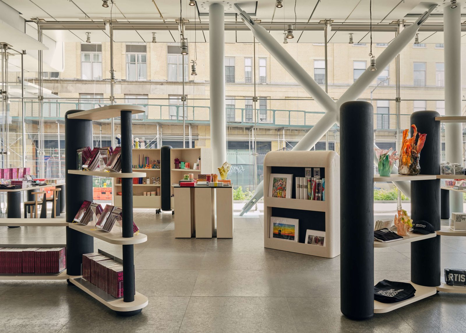 A flexible system enables the museum to rotate merchandise as best fits the season and programming.